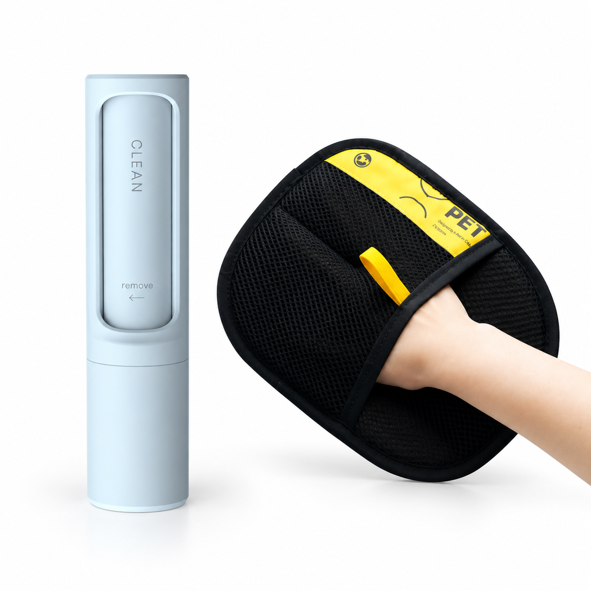 2-1 Reusable Pet Hair Remover Brush Lint Roller Portable Effective Self Cleaning Tool for Cat Dog Fur Hair Dust Removal Brush
