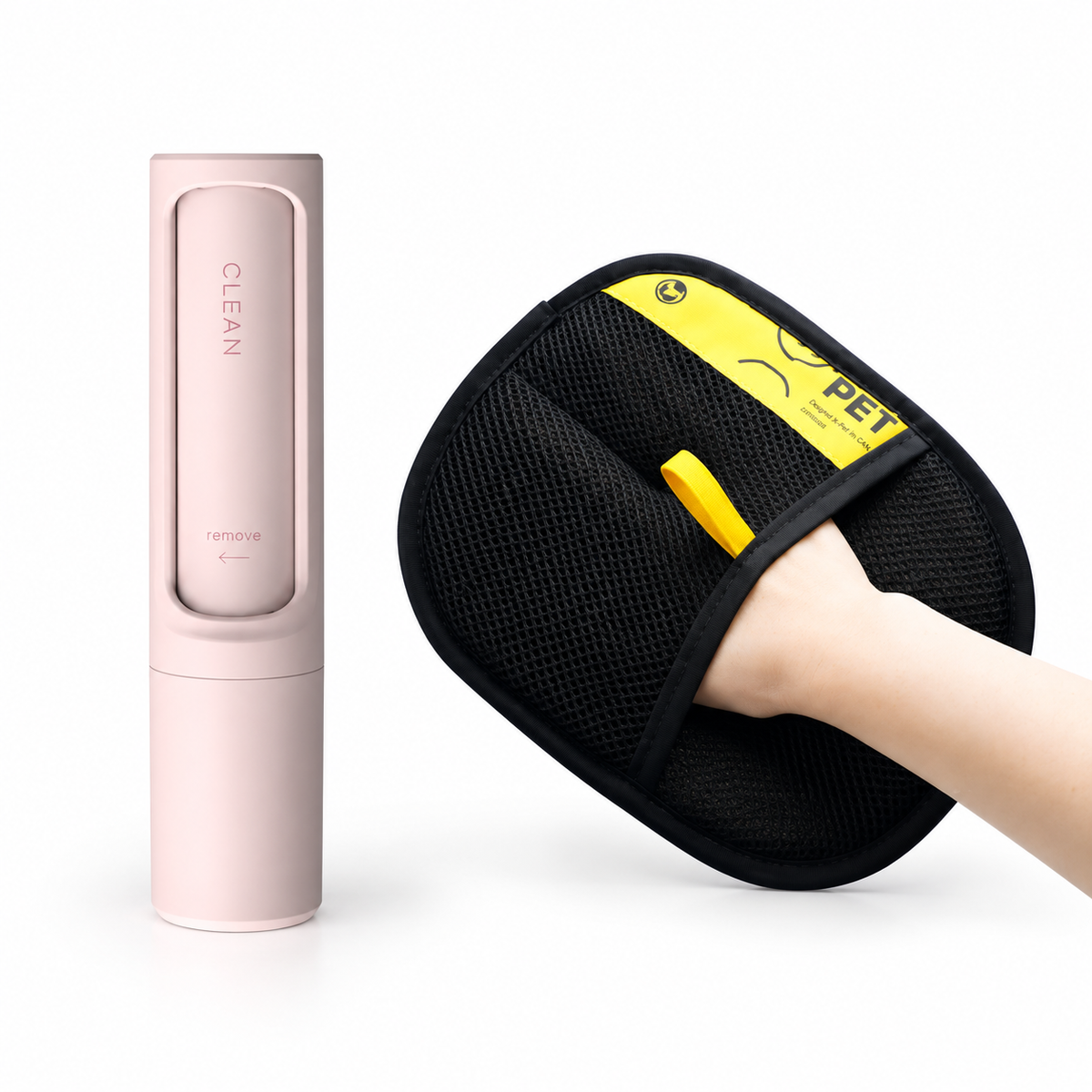 2-1 Reusable Pet Hair Remover Brush Lint Roller Portable Effective Self Cleaning Tool for Cat Dog Fur Hair Dust Removal Brush