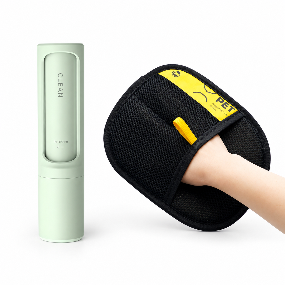 2-1 Reusable Pet Hair Remover Brush Lint Roller Portable Effective Self Cleaning Tool for Cat Dog Fur Hair Dust Removal Brush